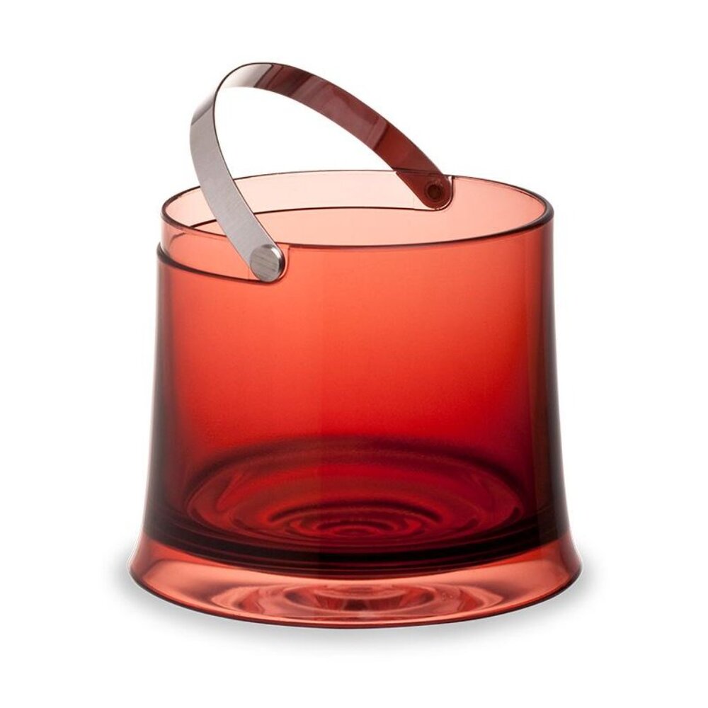 Qualy Design Red Plastic Ice Bucket NEW in box